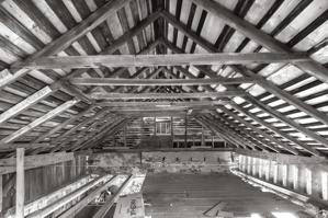 Common-rafter roof with half dovetail lapped collars, 1837